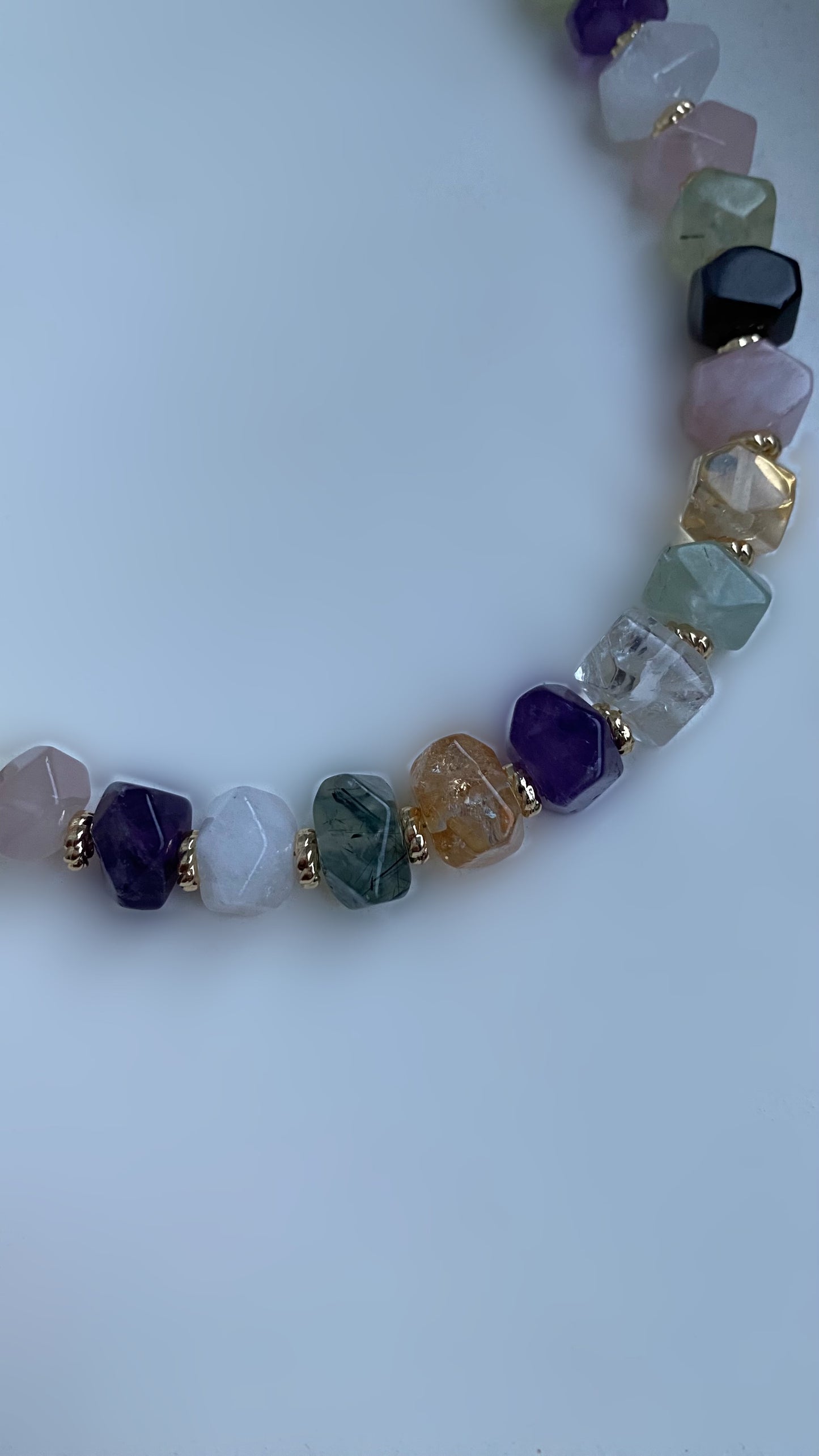 Multi-Halbedelstein Halskette