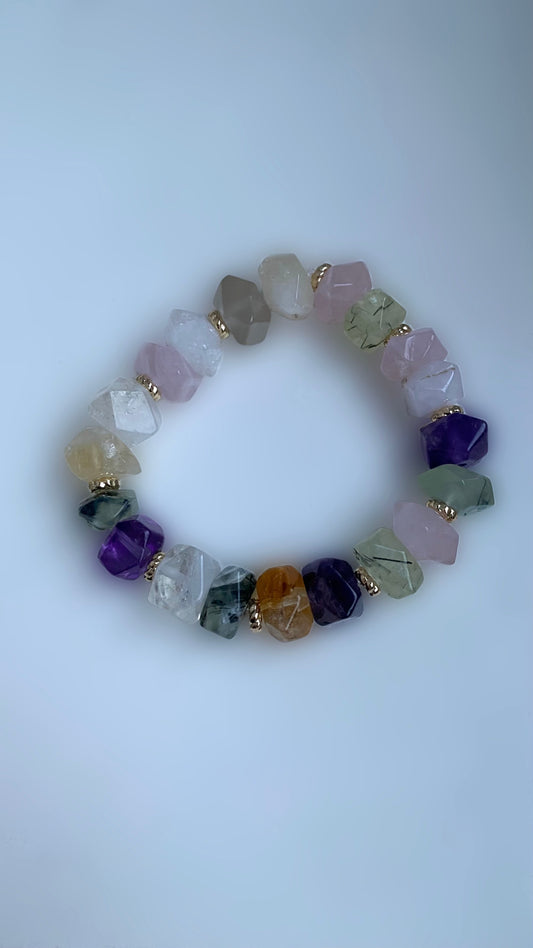 Multi-Halbedelstein Armband