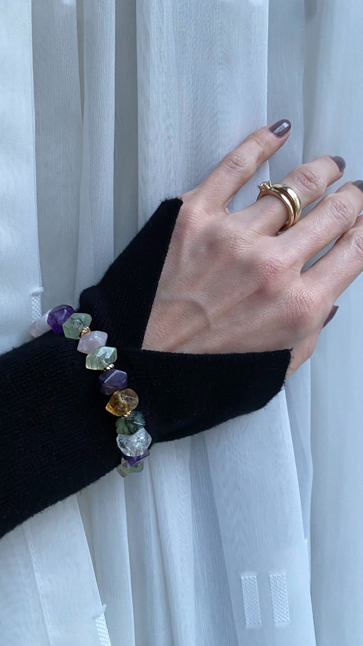 Multi-Halbedelstein Armband