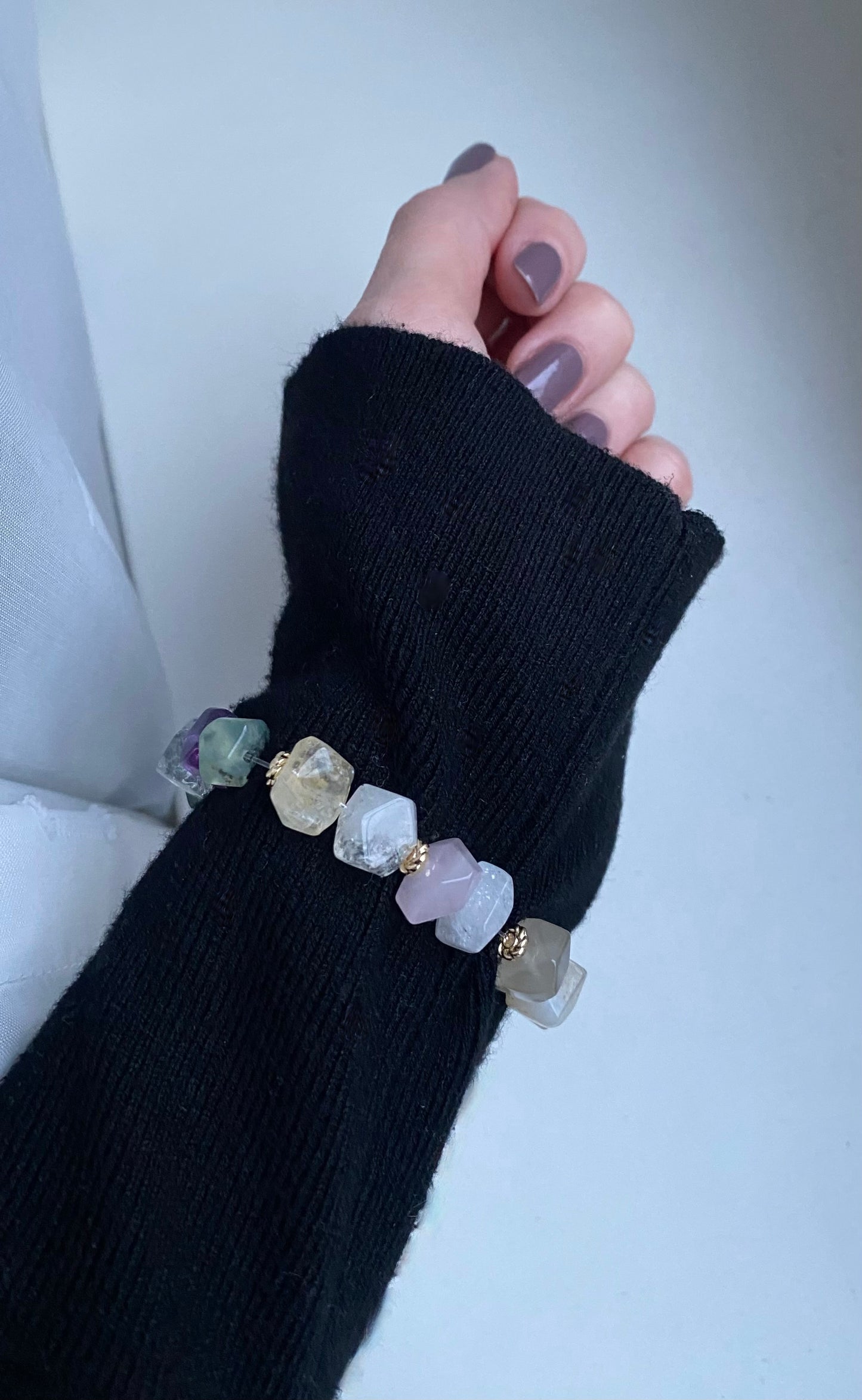 Multi-Halbedelstein Armband