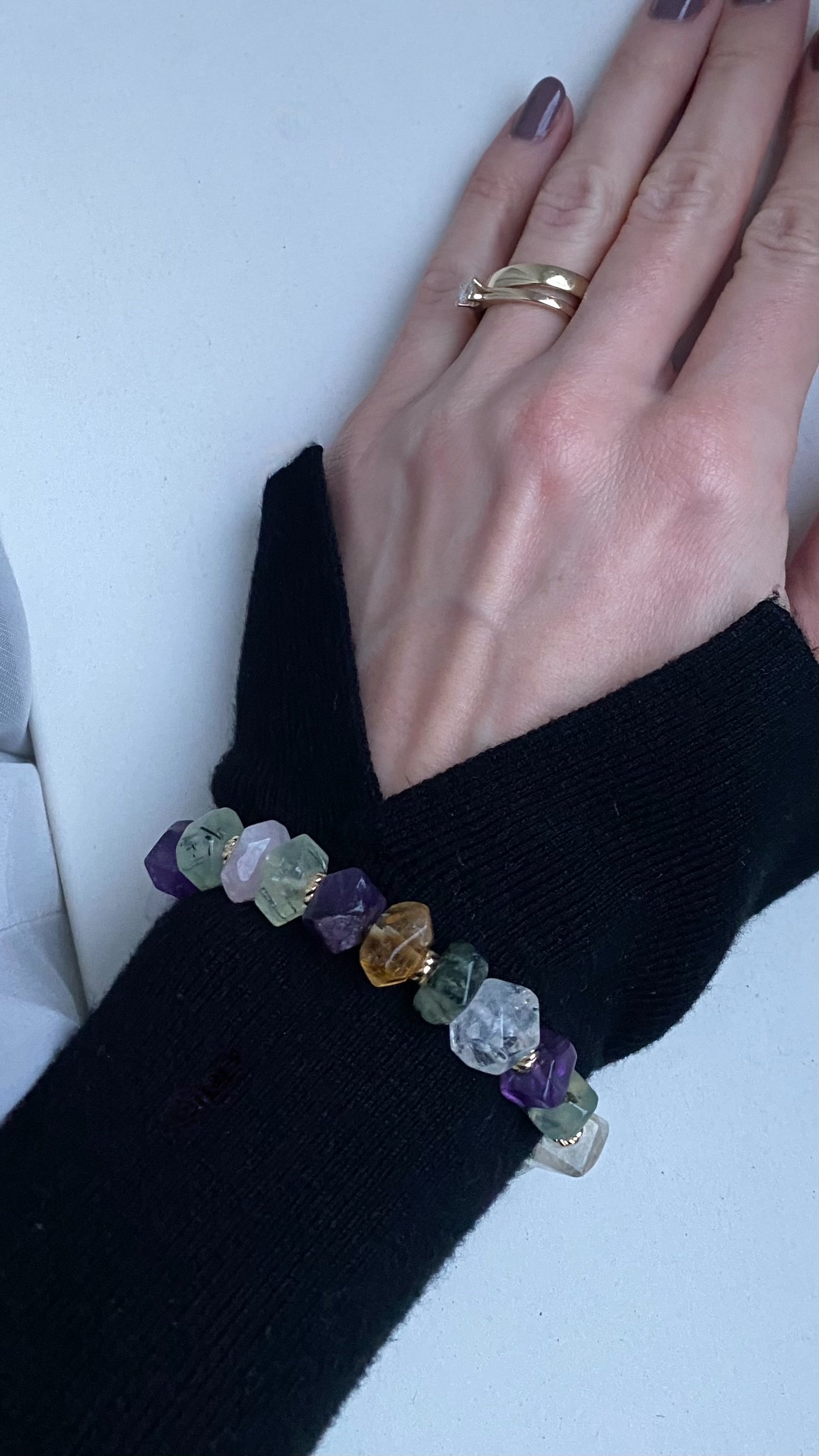 Multi-Halbedelstein Armband