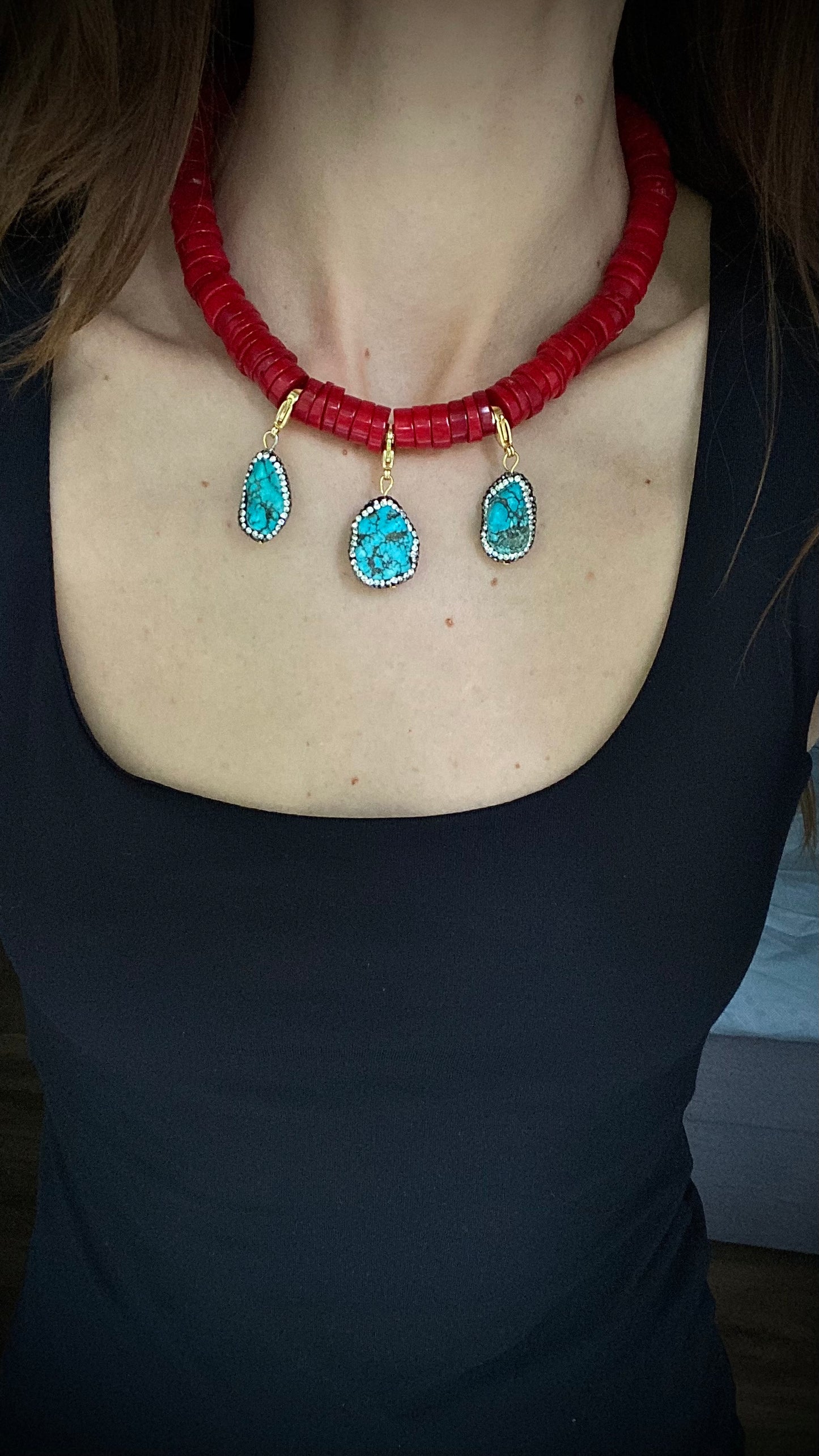 Amor Necklace | Corals & Turquoise