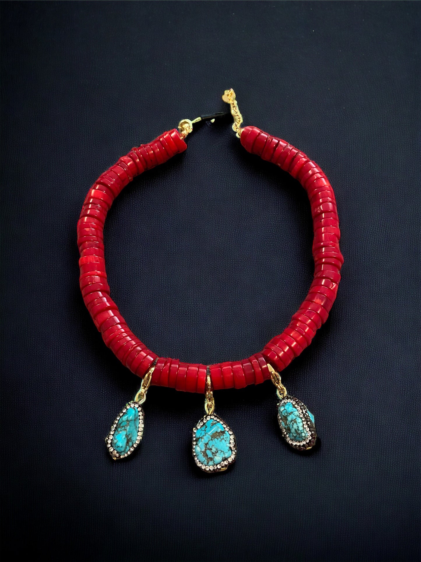 Amor Necklace | Corals & Turquoise