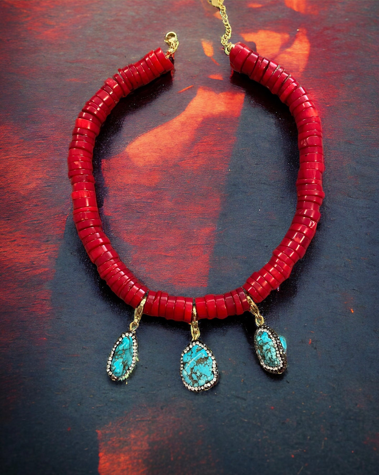 Amor Necklace | Corals & Turquoise